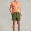 Olivgrüne Ralph Lauren Traveller Badeshorts für Herren