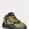 Olivgrüne / schwarze Ralph Lauren PS200 Sneakers für Herren