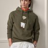 Olivgrüner Fleece-Hoodie mit Polo Bear von Ralph Lauren für Herren