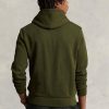 Olivgrüner Ralph Lauren Doppelstrick-Hoodie für Herren