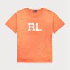 Orange Damen Ralph Lauren Rl Logo Jersey T Shirts