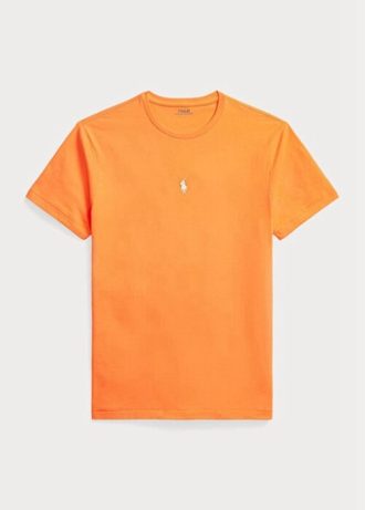 Orange Herren Ralph Lauren Custom Slim Fit Rundhals-T-Shirts