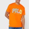 Orange Herren Ralph Lauren Logo Rundhals T-Shirts