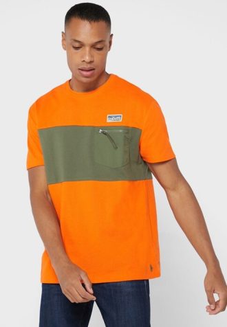 Orange Herren Ralph Lauren Logo Rundhals T-Shirts