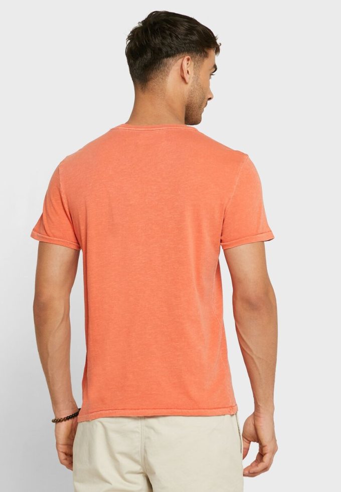 Orange Herren Ralph Lauren Logo Rundhals T-Shirts