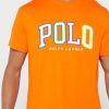 Orange Herren Ralph Lauren Logo Rundhals T-Shirts