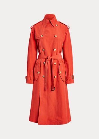 Orange Ralph Lauren Mäntel aus Seidenmischung für Damen
