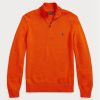 Orange Ralph Lauren Pullover mit Viertelreißverschluss aus Baumwolle für Herren