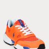Orange / Royalblaue Ralph Lauren Jogger Wildleder & Mesh Sneakers für Herren