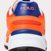 Orange / Royalblaue Ralph Lauren Jogger Wildleder & Mesh Sneakers für Herren