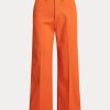 Orangefarbene Chinohose mit weitem Bein für Damen von Ralph Lauren