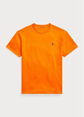Orangefarbene Ralph Lauren Classic Fit Heavyweight Jersey T-Shirts für Herren