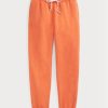 Orangefarbene Ralph Lauren Fleece-Sporthose für Damen
