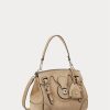 Pale Honey Damen Ralph Lauren Soft Ricky 18 Handtasche aus Kalbswildleder
