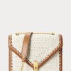 Parchment Cream Damen Ralph Lauren Polo ID Crochet Envelope Chain Umhängetaschen