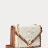 Parchment Cream Damen Ralph Lauren Polo ID Crochet Envelope Chain Umhängetaschen