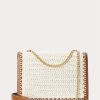 Parchment Cream Damen Ralph Lauren Polo ID Crochet Envelope Chain Umhängetaschen