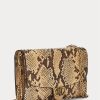 Parchment Damen Ralph Lauren Faux-Snakeskin Medium Adair Crossbody Bags