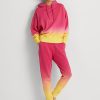 Pink / Orange / Gelbe Ralph Lauren Dip-Dyed French Terry Jogginghose für Damen
