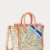Prnt Khaki Mjcqrd/Portsid Damen Ralph Lauren Monogram Jacquard Medium Tyler Tote Bags