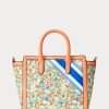 Prnt Khaki Mjcqrd/Portsid Damen Ralph Lauren Monogram Jacquard Medium Tyler Tote Bags