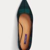 Ralph Lauren Kendrya Black Watch Plaid Ballerinas für Damen in Grün