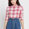 Rosa karierte Button-Down-Hemden von Ralph Lauren für Damen
