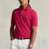 Rosa Poloshirts aus Mesh im Custom-Slim-Fit von Ralph Lauren für Herren Rosa Poloshirts aus Mesh im Custom-Slim-Fit von Ralph Lauren für Herren