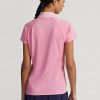 Rosa Poloshirts aus Piqué im Tailored Fit von Ralph Lauren für Damen
