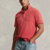 Rosa Poloshirts mit klassischer Passform und Netztasche für Herren von Ralph Lauren