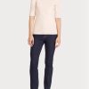 Rosa Ralph Lauren Baumwoll-Tops mit U-Boot-Ausschnitt für Damen