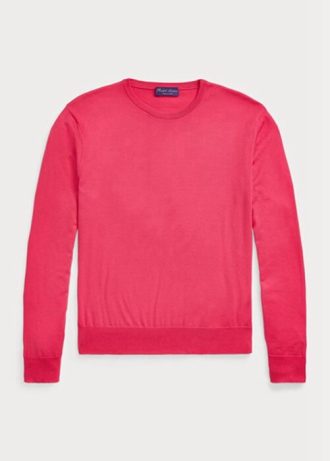Rosa Ralph Lauren Baumwollpullover mit Rundhalsausschnitt für Herren