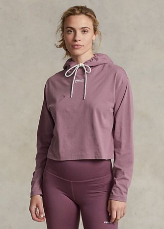 Rosa Ralph Lauren Cropped-Sweatshirts aus Baumwolljersey für Damen