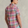 Rosa Ralph Lauren Herren-Popover-Hemden im klassischen Madras-Stil