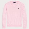 Rosa Ralph Lauren Slim Fit Pullover aus strukturierter Baumwolle für Herren