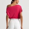 Rosa Ralph Lauren Stretch-Jersey-Oberteile für Damen