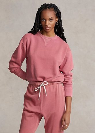 Rosa Ralph Lauren Sweatshirts mit Rundhalsausschnitt aus Bio-Baumwolle für Damen