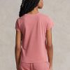 Rosa Ralph Lauren T-Shirts mit Rundhalsausschnitt aus Bio-Baumwolle für Damen