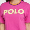 Rosa Ralph Lauren T-Shirts mit Rundhalsausschnitt und Grafik für Damen