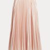 Rosafarbene, plissierte Chiffonröcke aus Metallic-Chiffon von Ralph Lauren für Damen