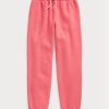 Rosafarbene Ralph Lauren Fleece-Sporthose für Damen