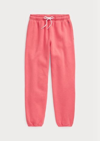 Rosafarbene Ralph Lauren Fleece-Sporthose für Damen
