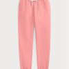 Rosafarbene Ralph Lauren Fleece-Sporthose für Damen