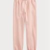 Rosafarbene Ralph Lauren Fleece-Sporthose für Damen