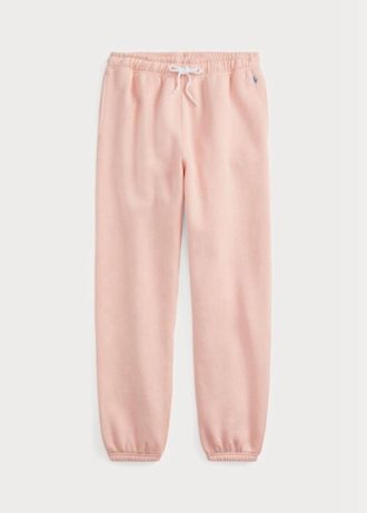 Rosafarbene Ralph Lauren Fleece-Sporthose für Damen