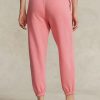 Rosafarbene Ralph Lauren Fleece-Sporthose für Damen