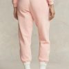 Rosafarbene Ralph Lauren Fleece-Sporthose für Damen
