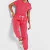 Rosafarbene Ralph Lauren Jogginghose mit hoher Taille und Knöchelpartie für Damen