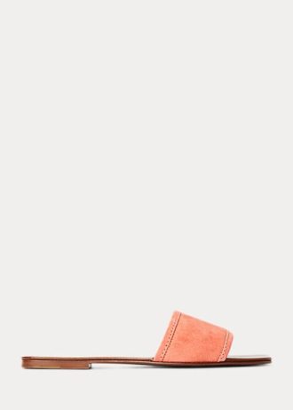 Rose Damen Ralph Lauren Andela Kalbs-Wildleder Sandalen