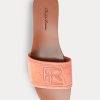 Rose Damen Ralph Lauren Andela Kalbs-Wildleder Sandalen